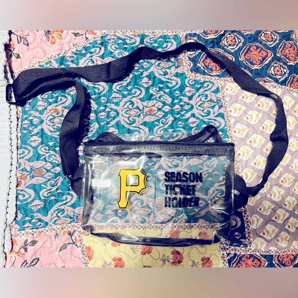 Clear Stadium Bag Black Adjustable Strap MLB Pittsburgh Pirates Piratesfest